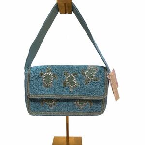 Viral Handcrafted in India Beaded Sea Turtle Design Handbag